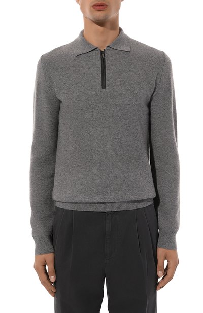 Поло из шерсти и кашемира ZILLI серого цвета по цене 106500 руб., арт. KZP001M0223VTRI00, фото 3 Поло из шерсти и кашемира ZILLI, арт. KZP001M0223VTRI00, фото 3