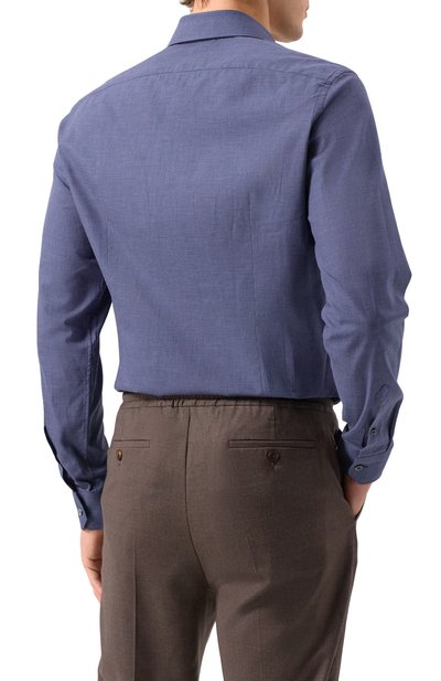 Хлопковая сорочка CORNELIANI синего цвета по цене 41450 руб., арт. 94P002-9411520, фото 4 Хлопковая сорочка CORNELIANI, арт. 94P002-9411520, фото 4