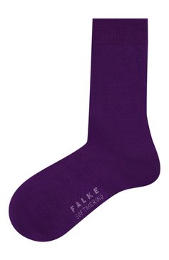 Женские носки softmerino из шерсти и хлопка FALKE фиолетового цвета, арт. 47488 | Фото 1 (Материал внешний: Шерсть; Материал сплава: Проставлено; Нос: Не проставлено)