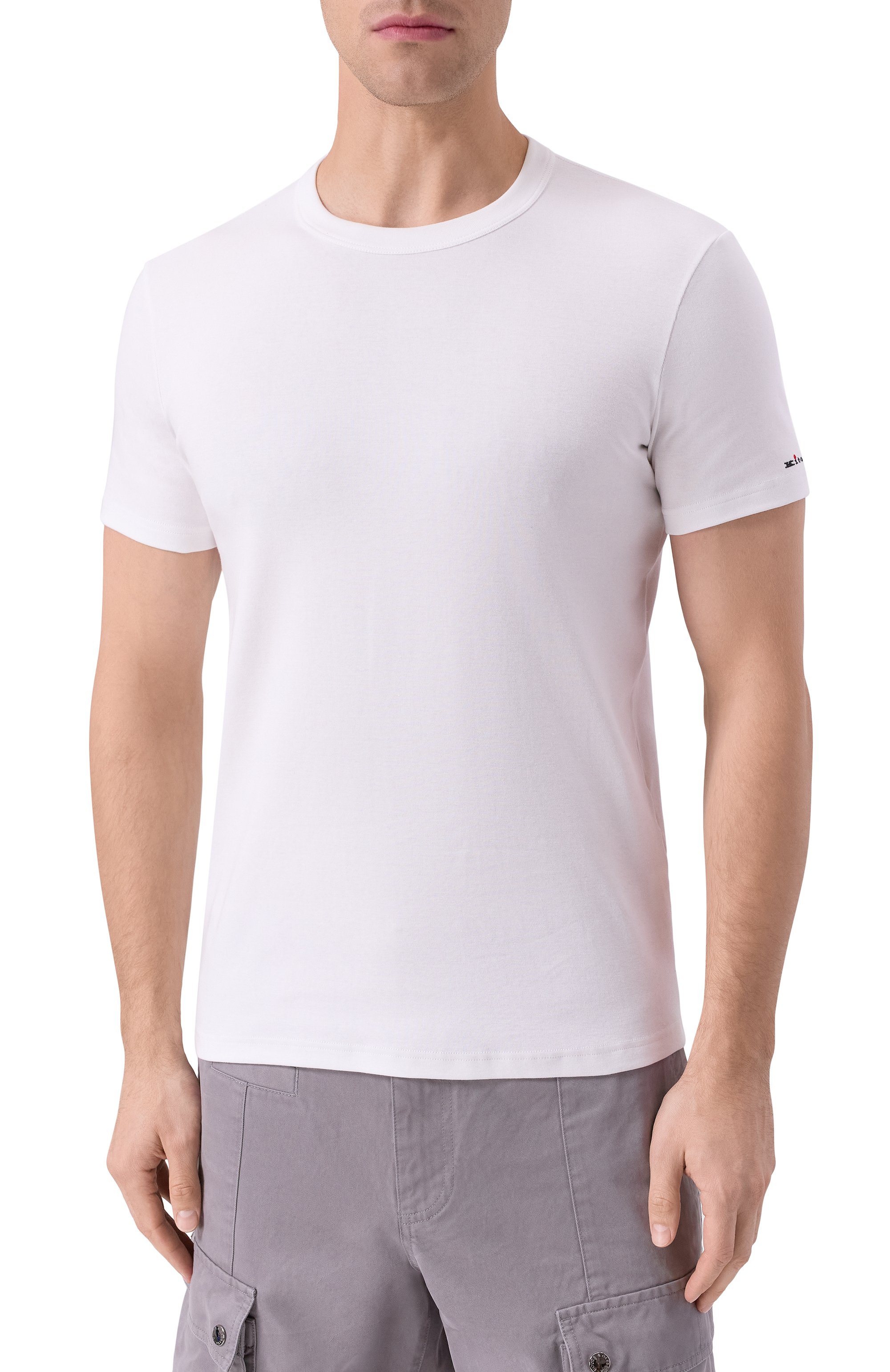 Хлопковая футболка KITON, арт. UNWM008K0275H02, фото 3