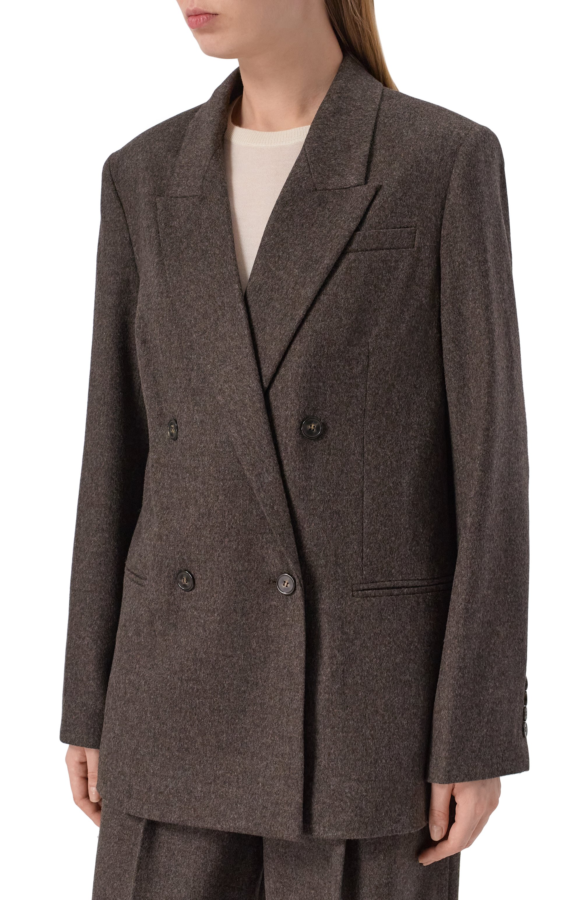 Жакет из шерсти и кашемира 12 STOREEZ коричневого цвета по цене 39000 руб., арт. 133820, фото 3 Жакет из шерсти и кашемира 12 STOREEZ, арт. 133820, фото 3