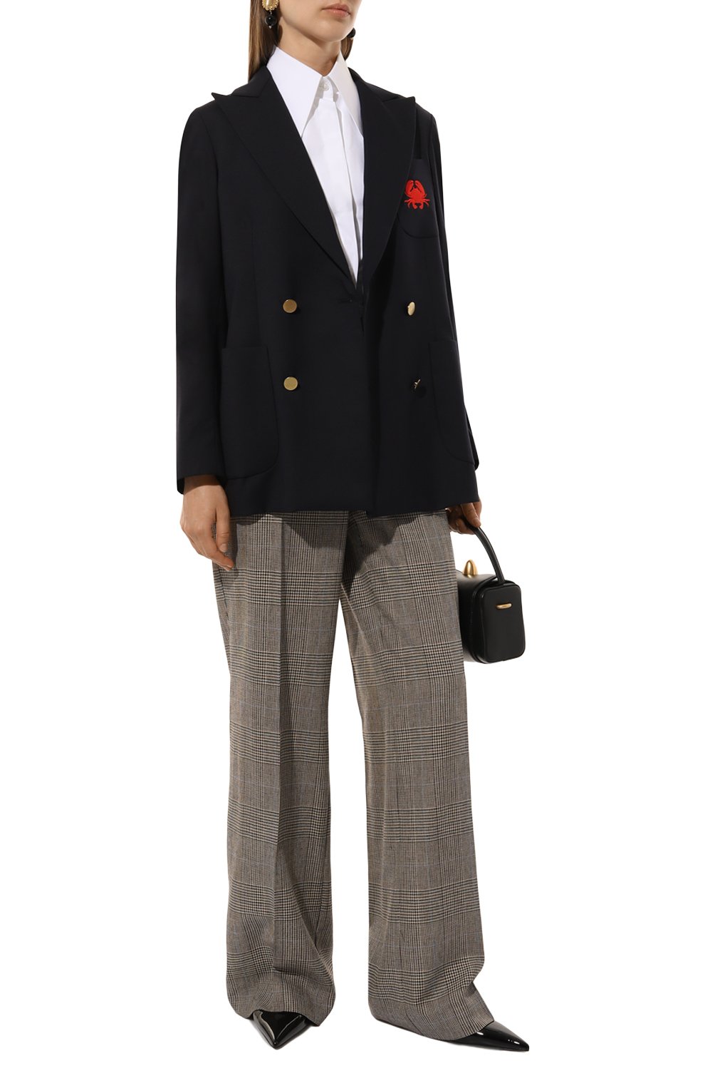 Брюки из вискозы и льна P.A.R.O.S.H. темно-бежевого цвета по цене 49250 руб., арт. D232214, фото 2 Брюки из вискозы и льна P.A.R.O.S.H., арт. D232214, фото 2