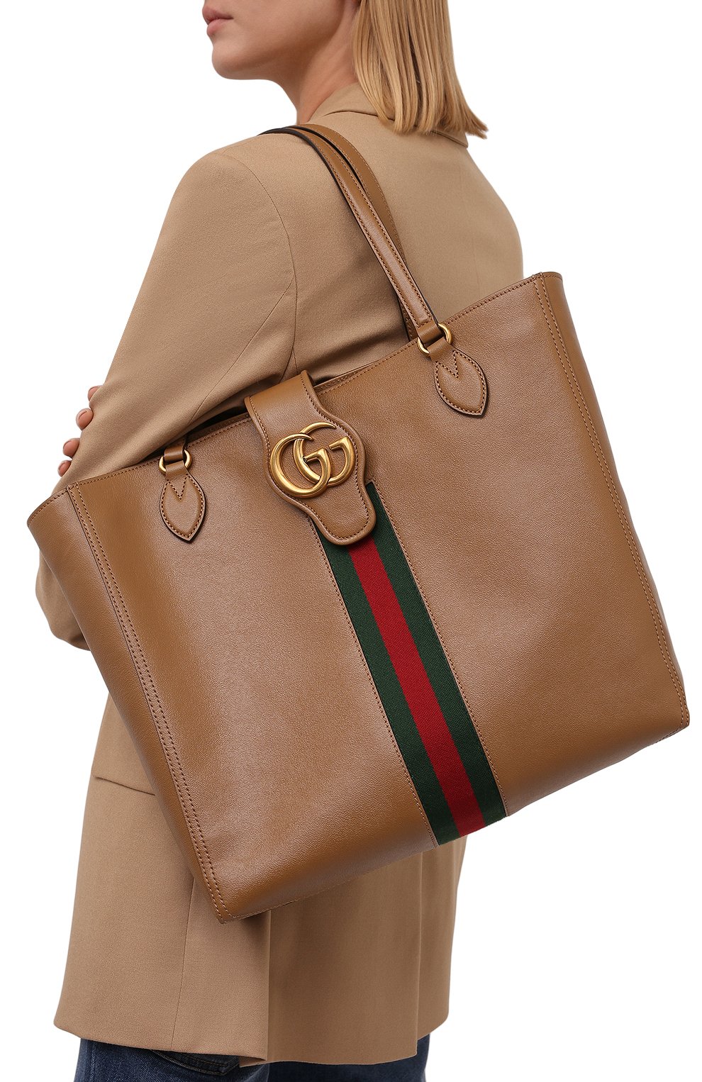 Сумка-тоут dahlia medium GUCCI коричневого цвета по цене 177000 руб., арт. 649577/1U1MT, фото 2 Сумка-тоут dahlia medium GUCCI, арт. 649577/1U1MT, фото 2