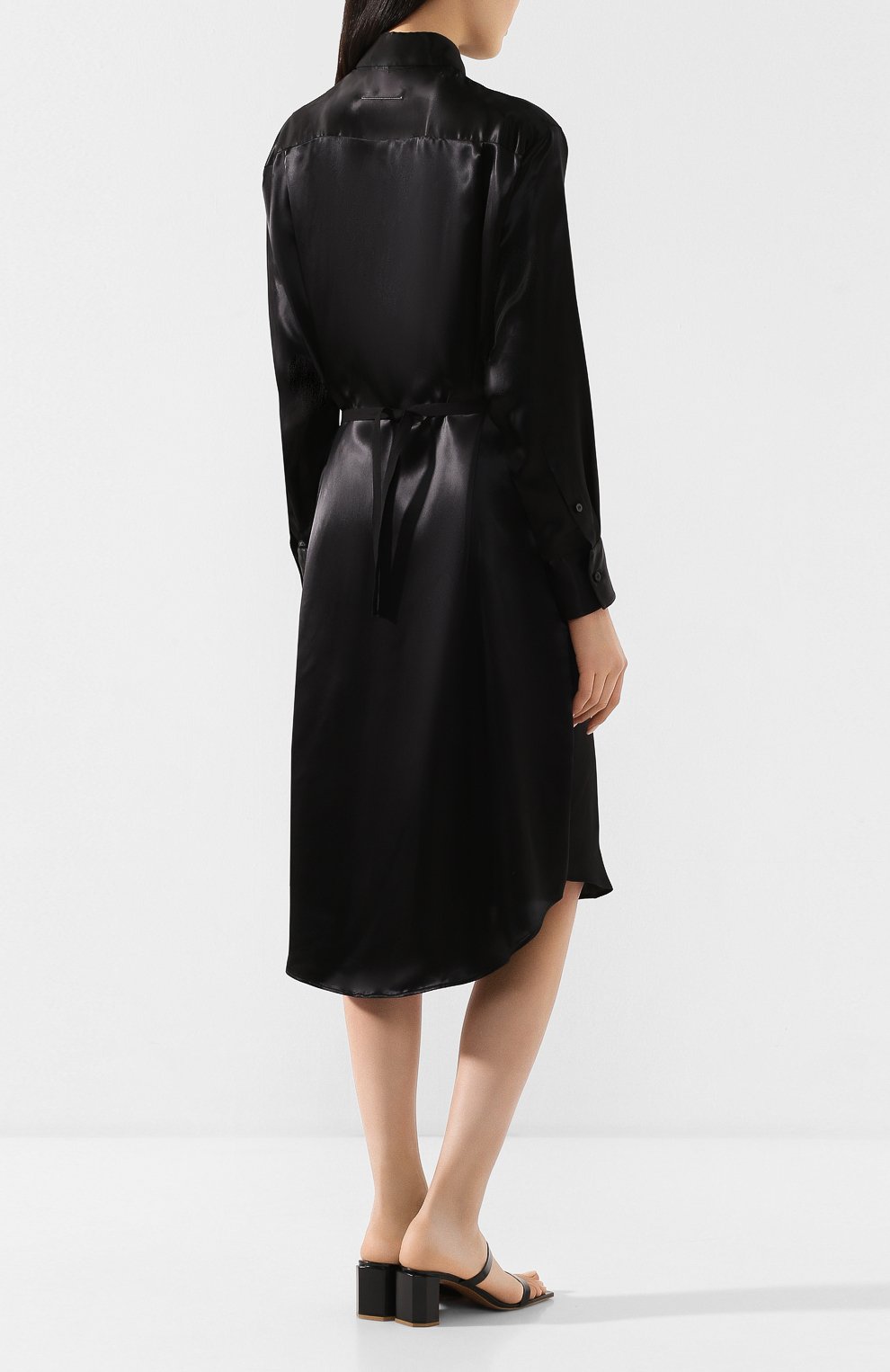 Платье из вискозы MM6 черного цвета по цене 44700 руб., арт. S52CT0488/S52219, фото 4 Платье из вискозы MM6, арт. S52CT0488/S52219, фото 4