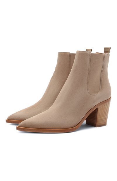 Замшевые казаки robin GIANVITO ROSSI бежевого цвета по цене 117500 руб., арт. G73945.70CU0.CASBISQ, фото 1 Замшевые казаки robin GIANVITO ROSSI, арт. G73945.70CU0.CASBISQ, фото 1