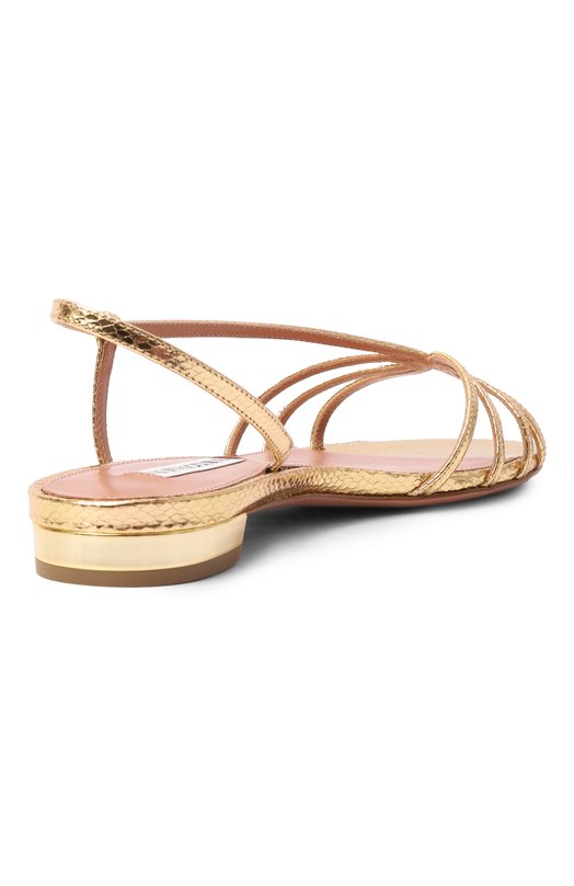 Кожаные сандалии Talk To Me Aquazzura TTMFLAS0-MSK-S0G Золотой  TTMFLAS0-MSK-S0G Фото 5