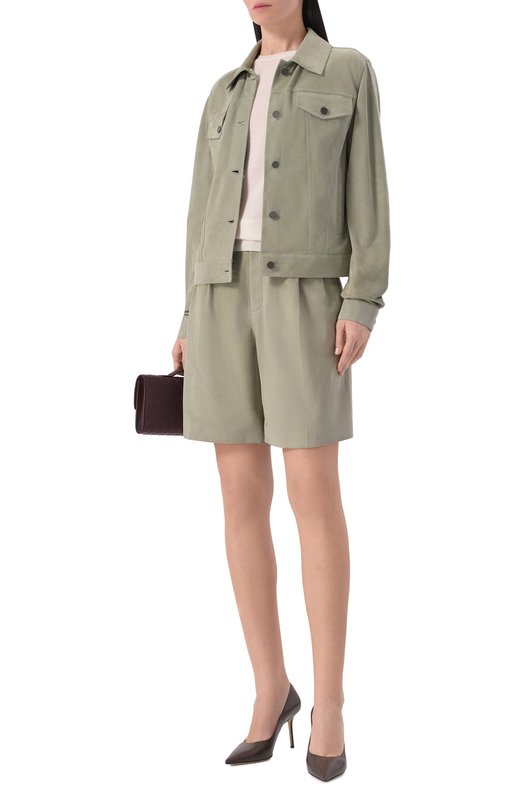 Замшевые шорты MVST M26.2PW.L023/L010 SUEDE Зелёный  M26.2PW.L023/L010 SUEDE Фото 2