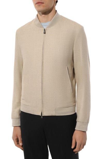 Бомбер из шелка и шерсти CORNELIANI, арт. 93L588-9318264, фото 3
