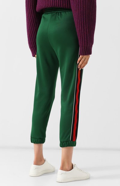 Укороченные брюки с эластичным поясом и контрастными лампасами GUCCI, арт. 479532/X9C09, фото 4