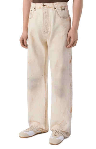 Джинсы RHUDE кремового цвета по цене 118500 руб., арт. RHPS26DP02012, фото 3 Джинсы RHUDE, арт. RHPS26DP02012, фото 3