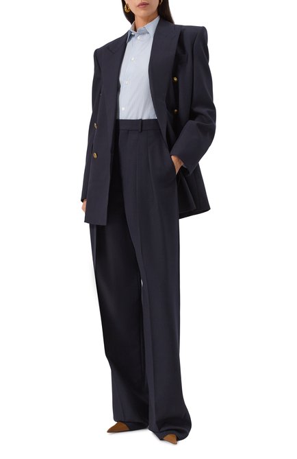 Женская хлопковая рубашка SAINT LAURENT, арт. 830240/Y1L12