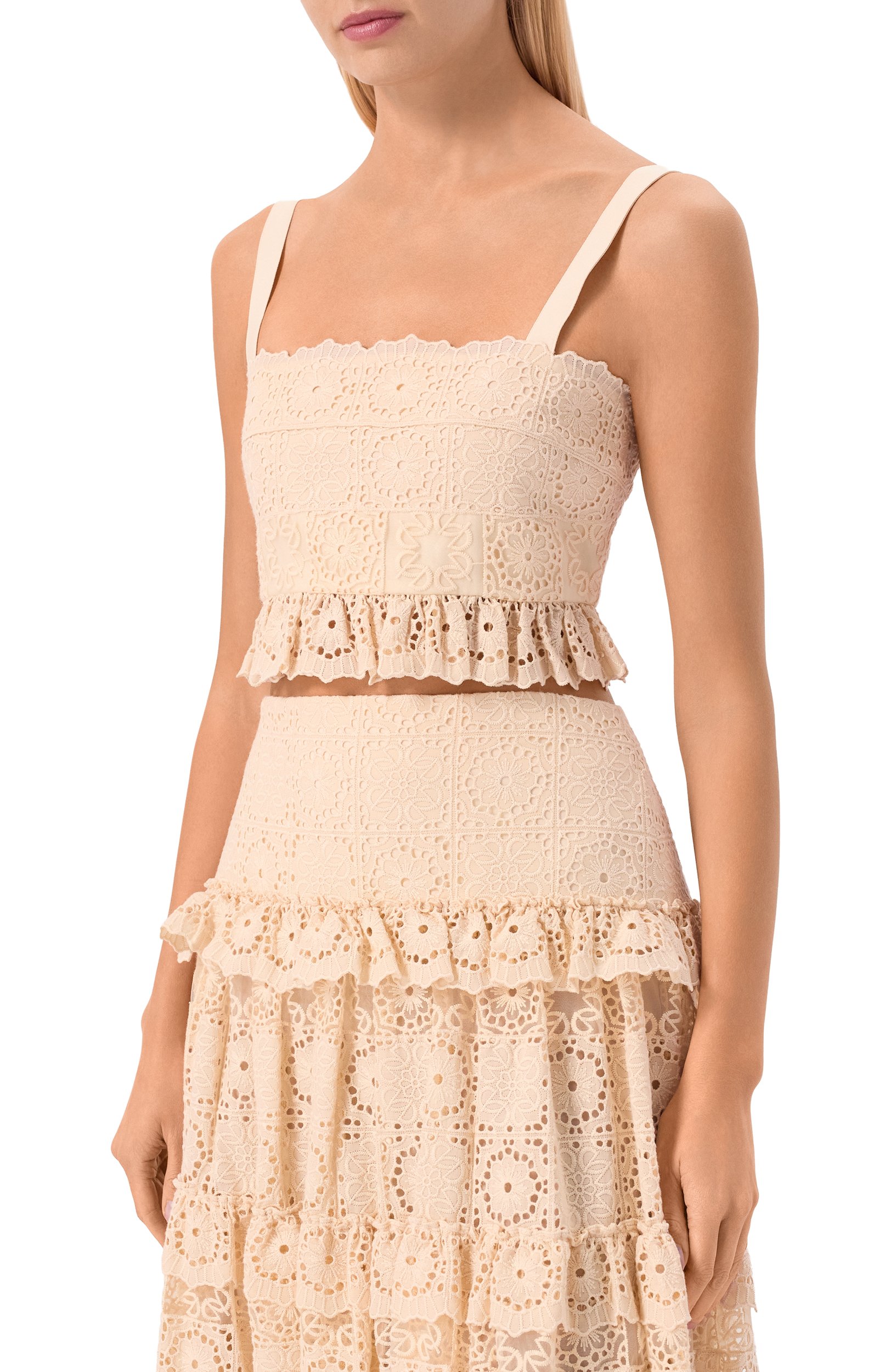 Топ из хлопка и шелка ELIE SAAB, арт. T0313NBC26/C0EM1, фото 3