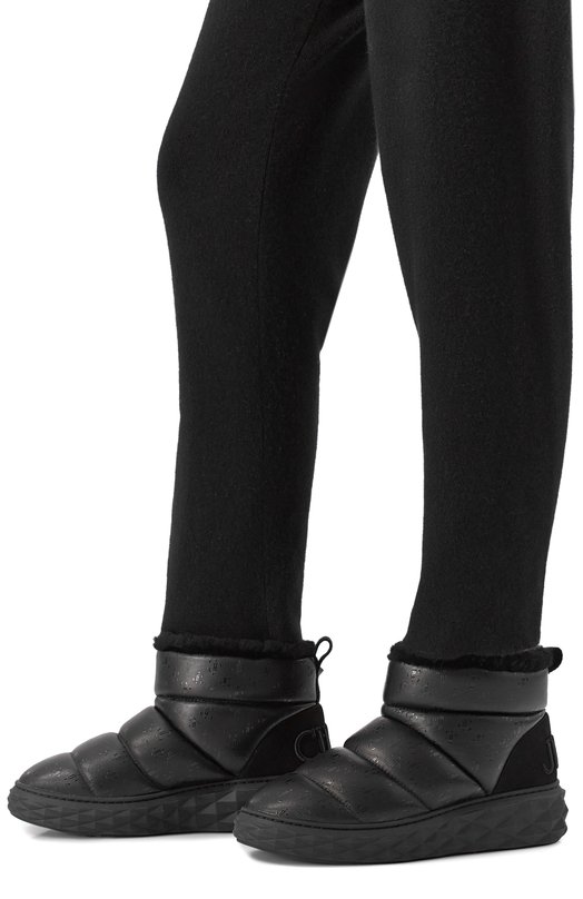 Кожаные полусапоги Xan Jimmy Choo XANQJJVBLACKMIX/ Чёрный  XANQJJVBLACKMIX/ Фото 2