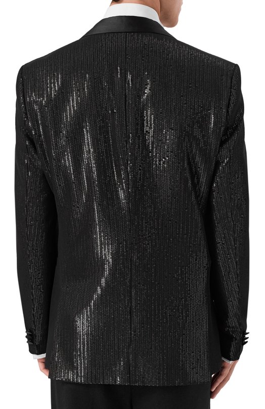 Пиджак с отделкой пайетками HUGO 50549435 Чёрный  50549435 Фото 4