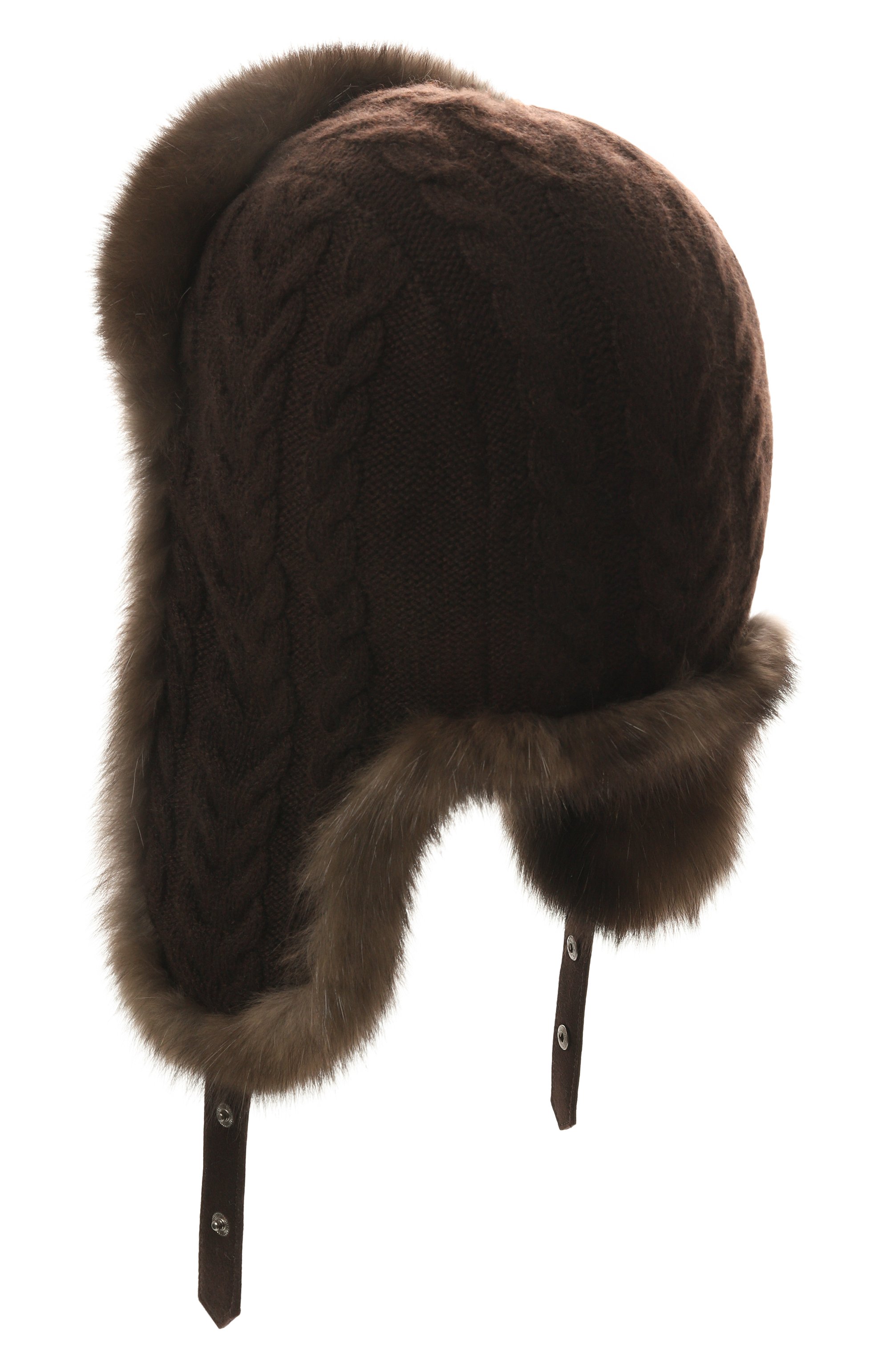 Шапка-ушанка с отделкой из меха соболя BLACK SABLE, арт. BS-24005G, фото 3