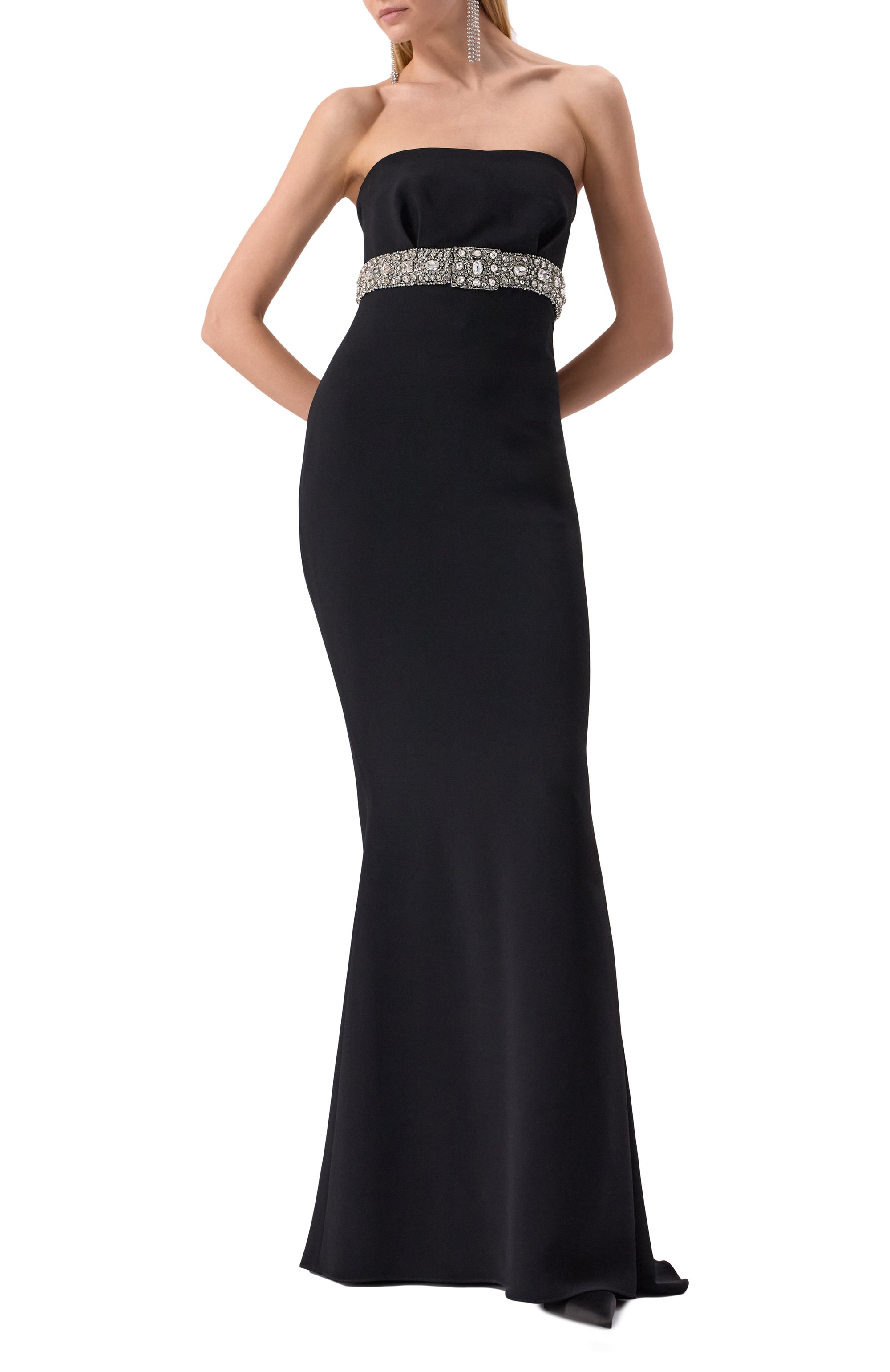 Платье с отделкой бисером и стразами ZUHAIR MURAD, арт. RDR25056/CRCA016, фото 3