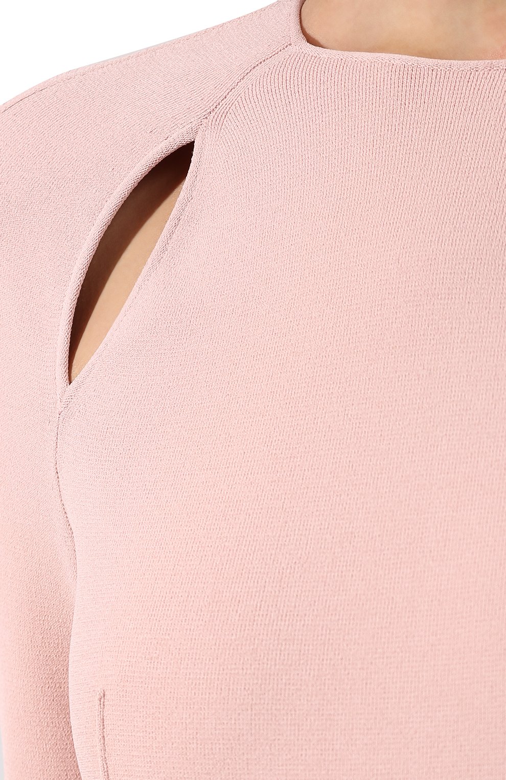Однотонное приталенное платье с круглым вырезом TOM FORD, арт. ACK173-YAX169, фото 5