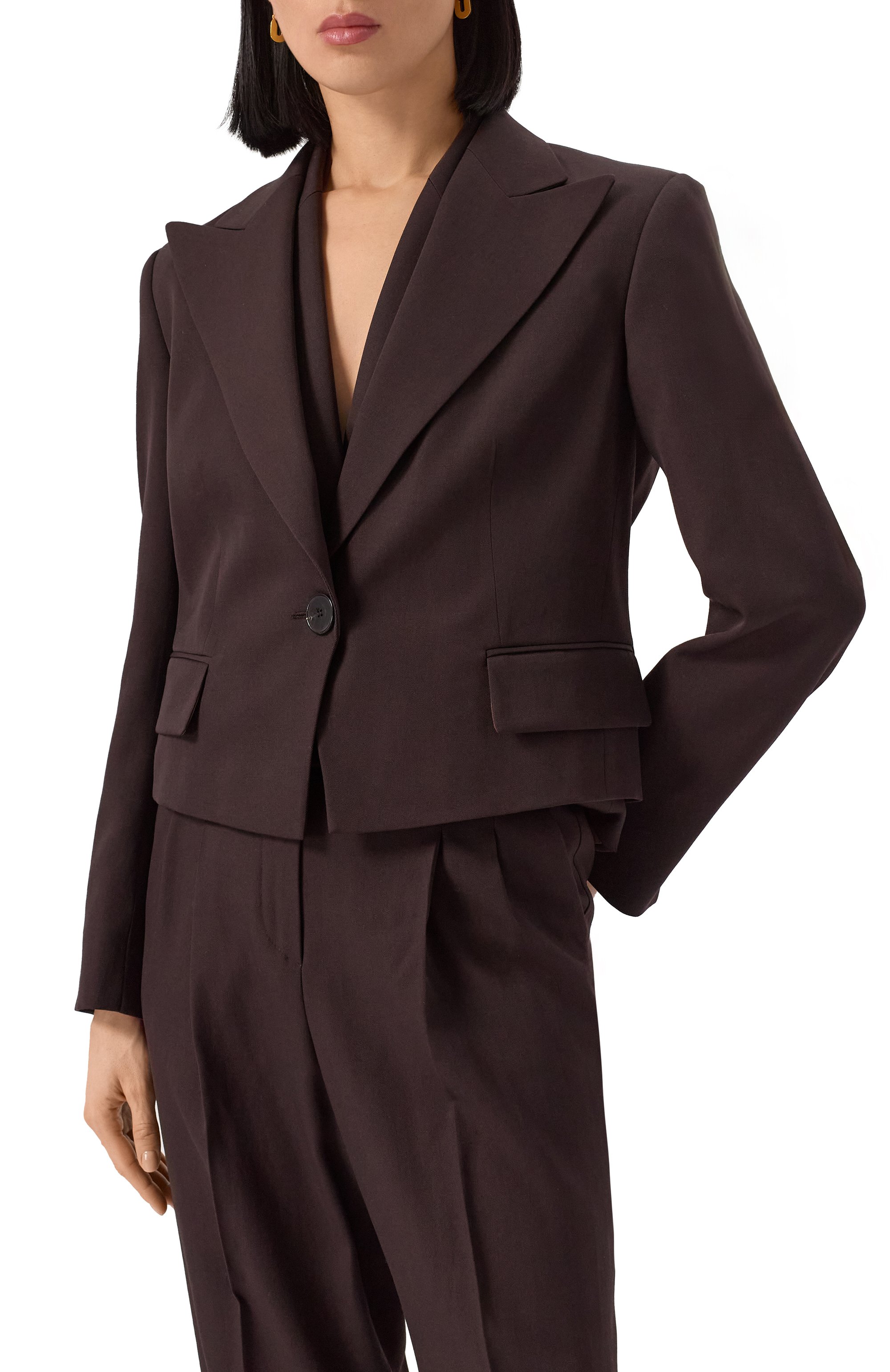 Шерстяной жакет WINDSOR коричневого цвета по цене 75950 руб., арт. 52 DS555 10018996/30045098, фото 3 Шерстяной жакет WINDSOR, арт. 52 DS555 10018996/30045098, фото 3