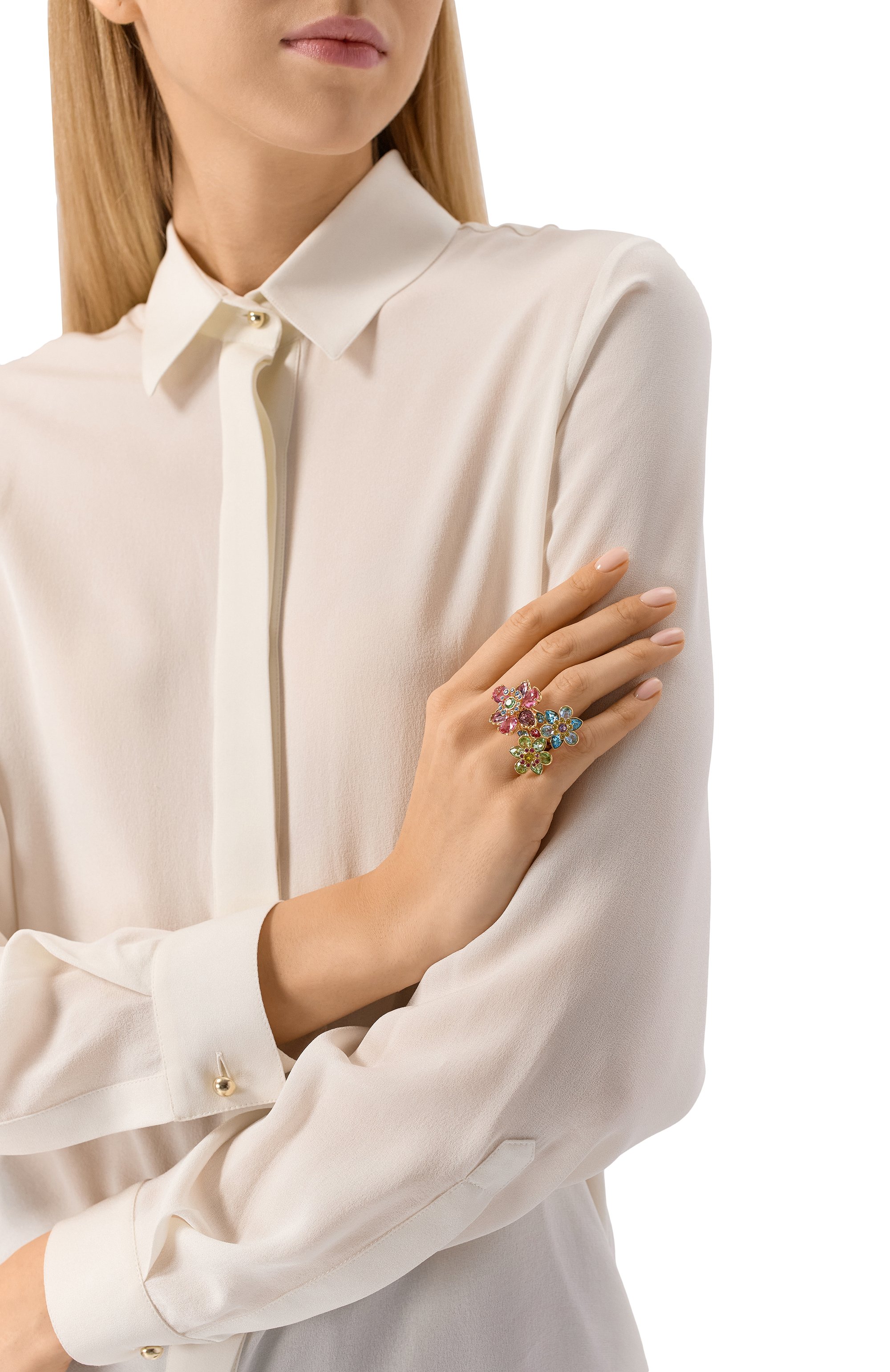 Кольцо idyllia SWAROVSKI разноцветного цвета по цене 43100 руб., арт. 5721579, фото 2 Кольцо idyllia SWAROVSKI, арт. 5721579, фото 2