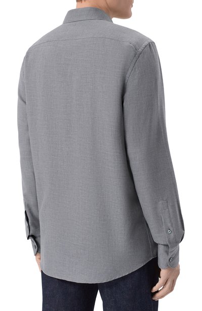 Рубашка из хлопка и кашемира ZEGNA, арт. SRF5/RE8X44A6, фото 4