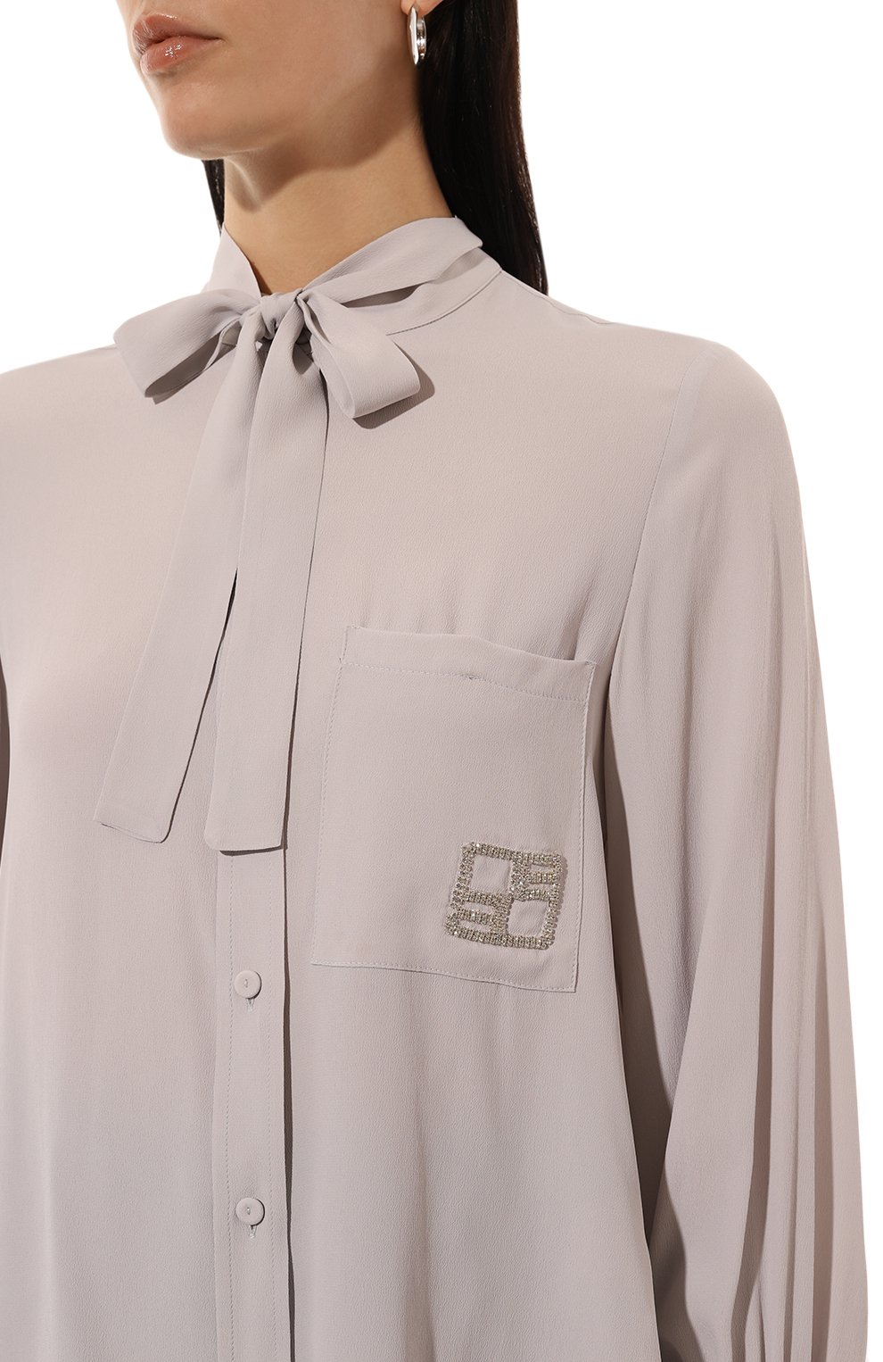 Блузка BEATRICE .B светло-серого цвета по цене 32850 руб., арт. 24FA4171/T0RRE, фото 5 Блузка BEATRICE .B, арт. 24FA4171/T0RRE, фото 5