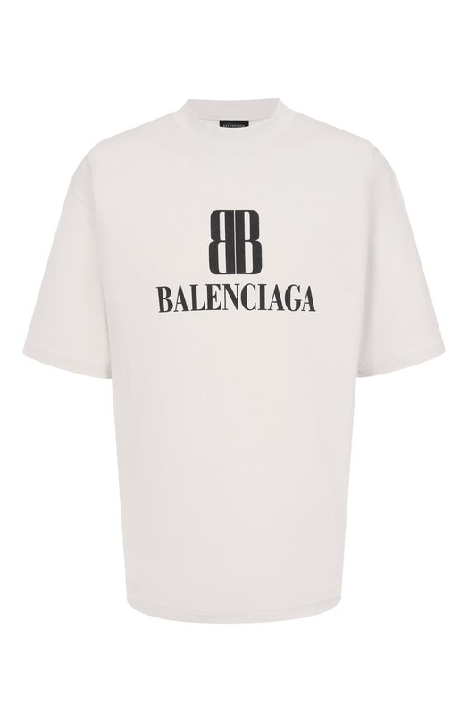 Хлопковая футболка Balenciaga 764235/TSVU4 Белый 764235/TSVU4