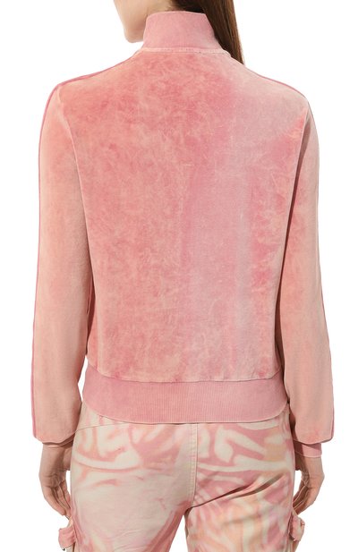 Бархатная толстовка DIESEL розового цвета по цене 39050 руб., арт. A12989/0AKAJ, фото 4 Бархатная толстовка DIESEL, арт. A12989/0AKAJ, фото 4