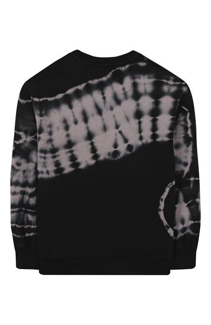 Детский хлопковый свитшот MSGM KIDS черного цвета, арт. S5MSJBSW044 | Фото 2 (Рукава: Длинные; Материал сплава: Проставлено; Материал внешний: Хлопок; Драгоценные камни: Проставлено)
