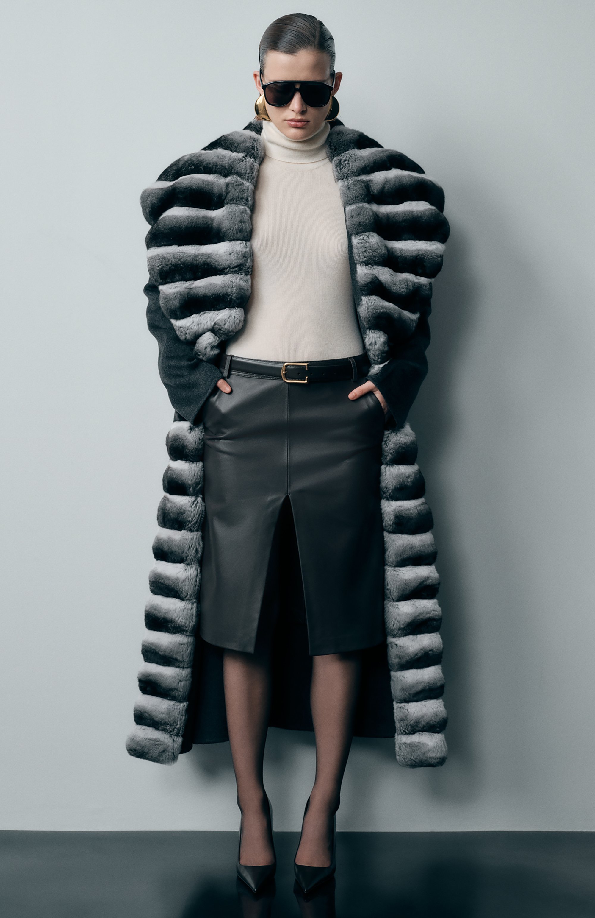 Кашемировое пальто с отделкой из шиншиллы MVST, арт. FTBPL-X1395-1CH, фото 6