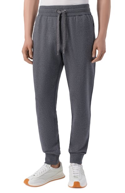 Хлопковые джоггеры DOLCE & GABBANA серого цвета по цене 78450 руб., арт. GVXQHT/G7P1C, фото 3 Хлопковые джоггеры DOLCE & GABBANA, арт. GVXQHT/G7P1C, фото 3