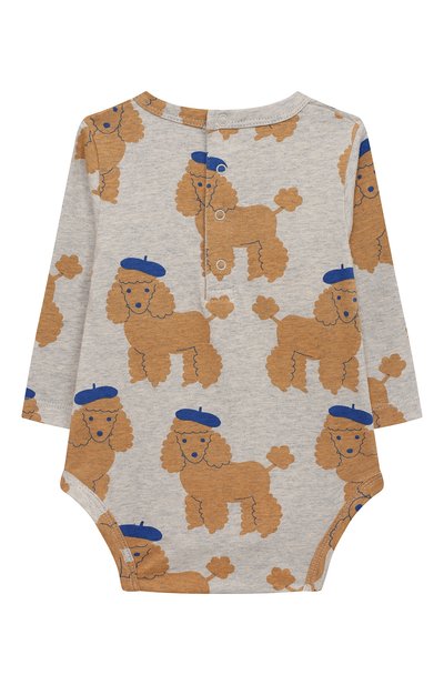 Хлопковое боди TINYCOTTONS серого цвета по цене 7940 руб., арт. AW23-038, фото 2 Хлопковое боди TINYCOTTONS, арт. AW23-038, фото 2