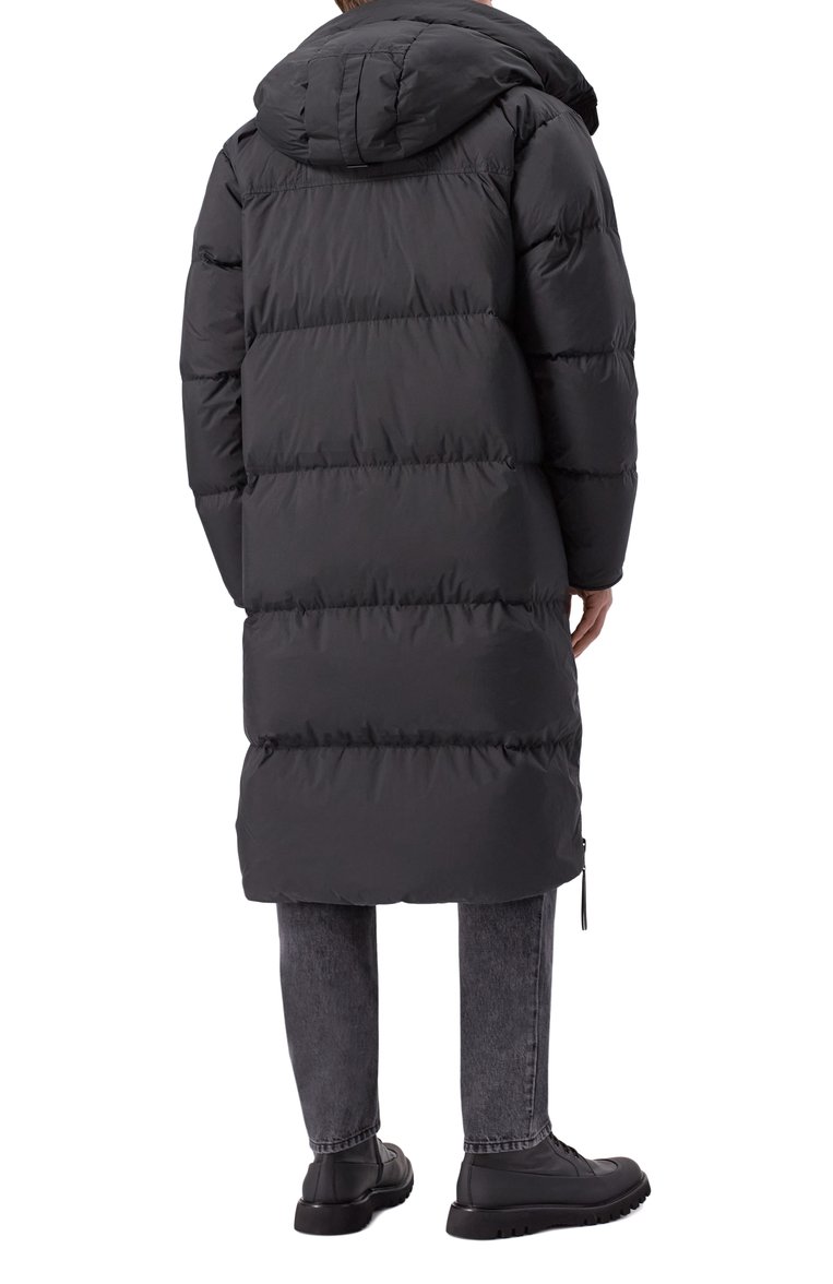 Мужская пуховик lawrence CANADA GOOSE черного цвета, арт. 2800M | Фото 4 (Рукава: Длинные; Материал подклада: Синтетический материал; Материал утеплителя: Пух и перо; Длина (верхняя одежда): До колена; Мужское Кросс-КТ: пуховик-длинный; Стили: Кэжуэл; Материал внешний: Синтетический материал)