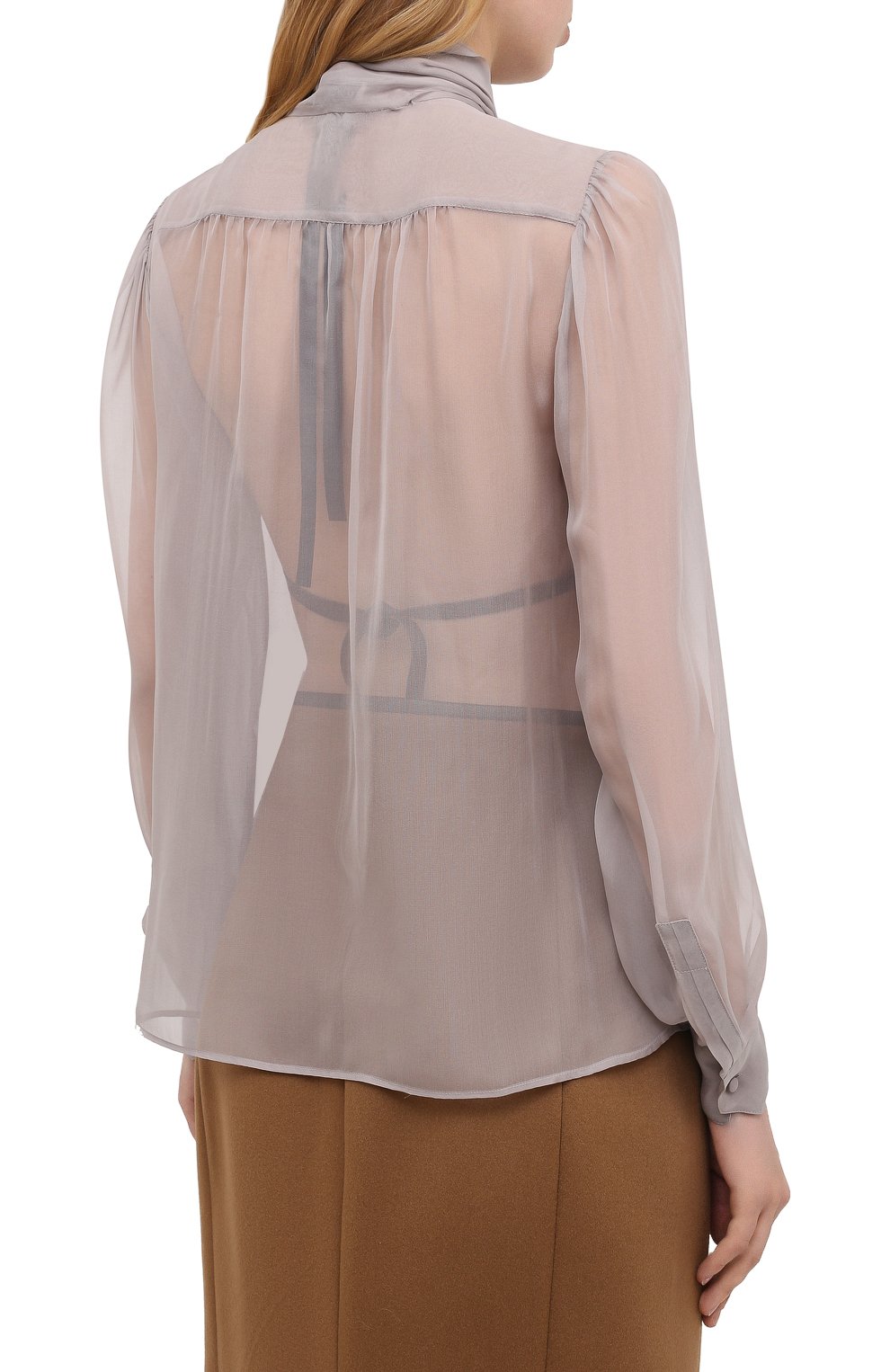 Шелковая блузка SAINT LAURENT, арт. 641580/Y065W, фото 4