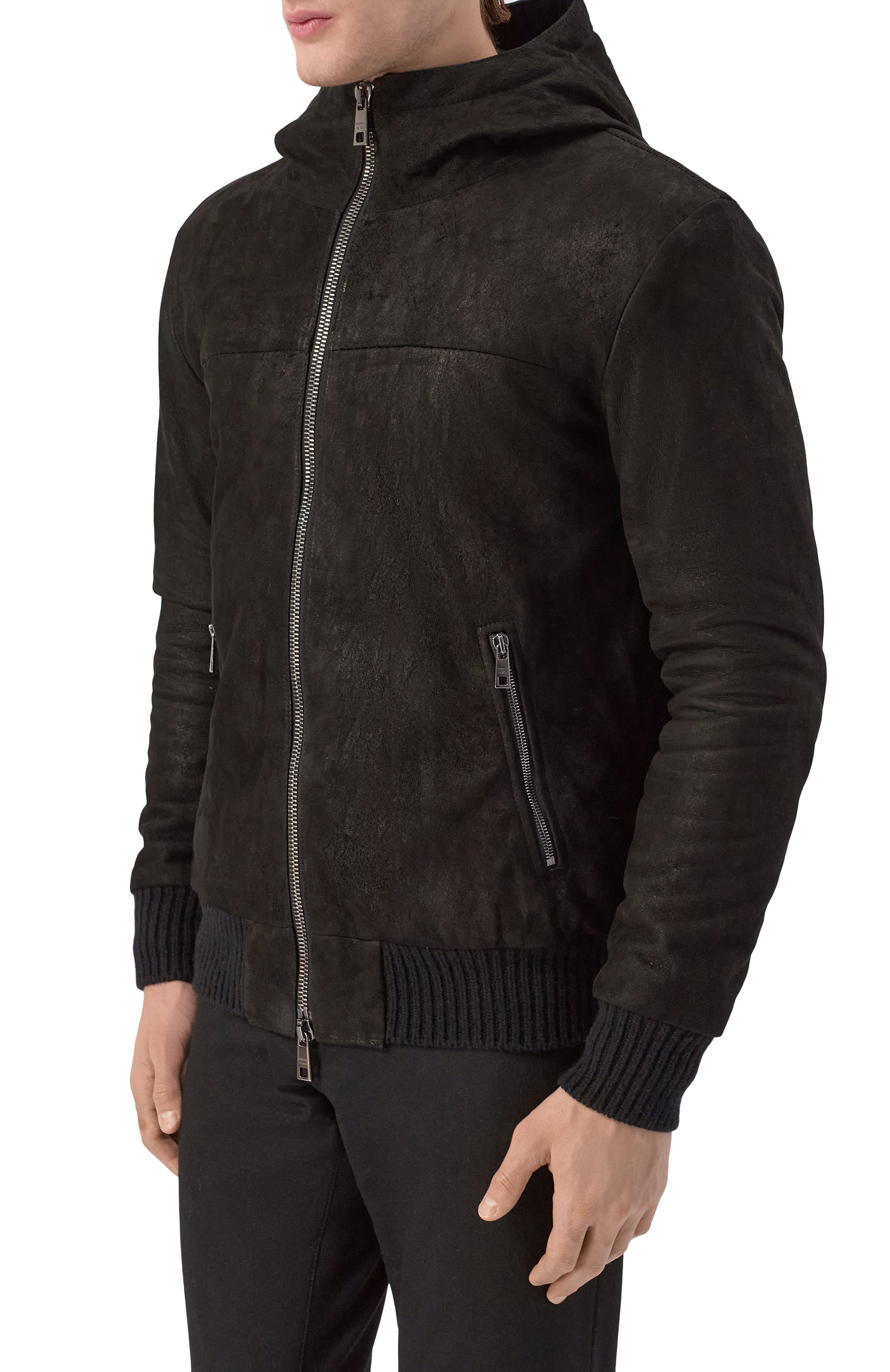 Кожаный бомбер GIORGIO BRATO, арт. GU26F14096NAPSTM, фото 3