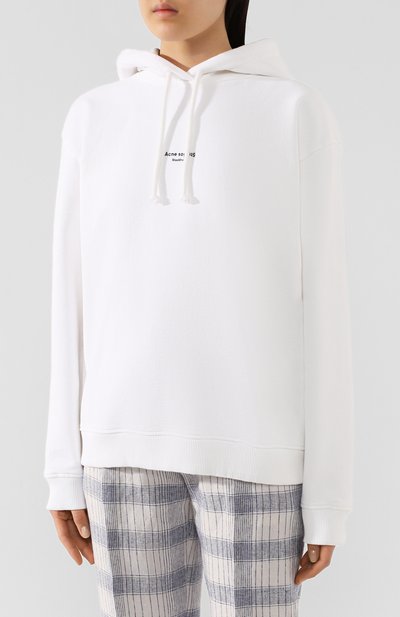 Хлопковое худи ACNE STUDIOS, арт. AI0049/W, фото 3