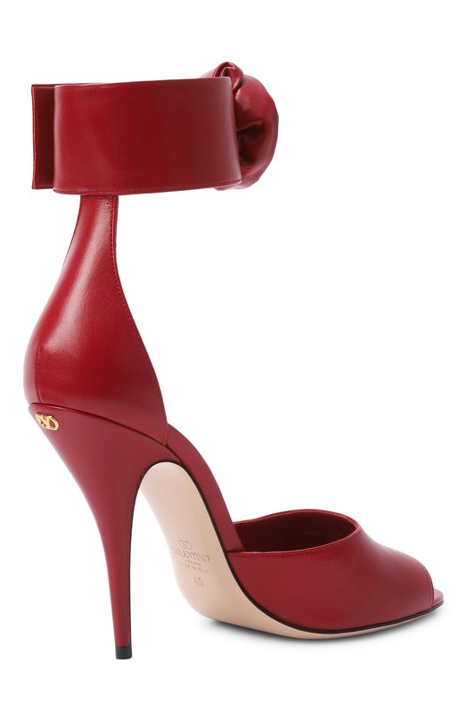 Кожаные босоножки Drip Rose 105 Valentino 8W2S0MY5/RDW Красный  8W2S0MY5/RDW Фото 5