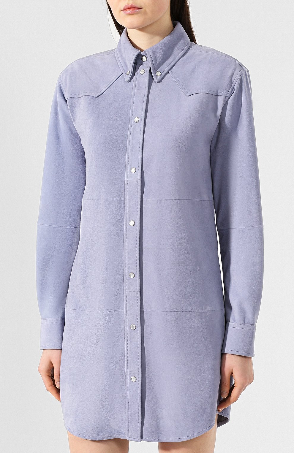 Кожаное платье-рубашка ISABEL MARANT ETOILE, арт. R01286-19P047E/SENNA, фото 3