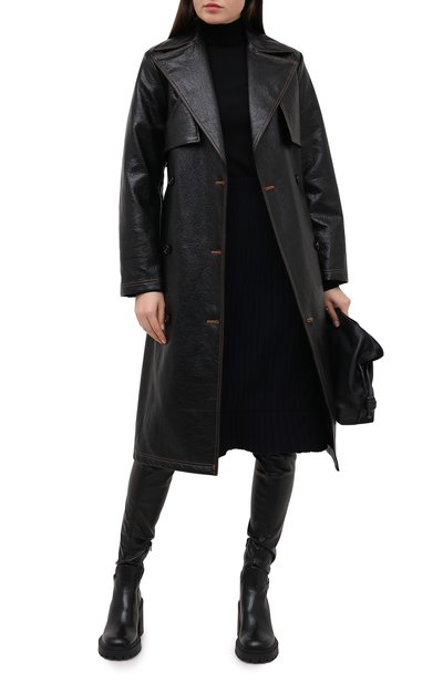 Кашемировая юбка TEGIN темно-синего цвета по цене 43000 руб., арт. FS4817, фото 2 Кашемировая юбка TEGIN, арт. FS4817, фото 2