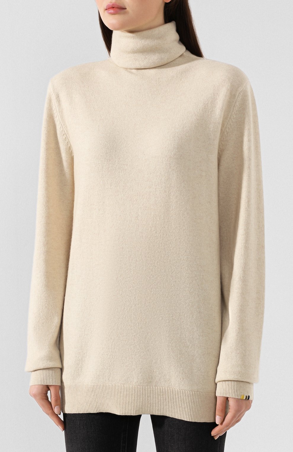 Кашемировая водолазка EXTREME CASHMERE бежевого цвета по цене 37150 руб., арт. 057/BE ALL, фото 3 Кашемировая водолазка EXTREME CASHMERE, арт. 057/BE ALL, фото 3