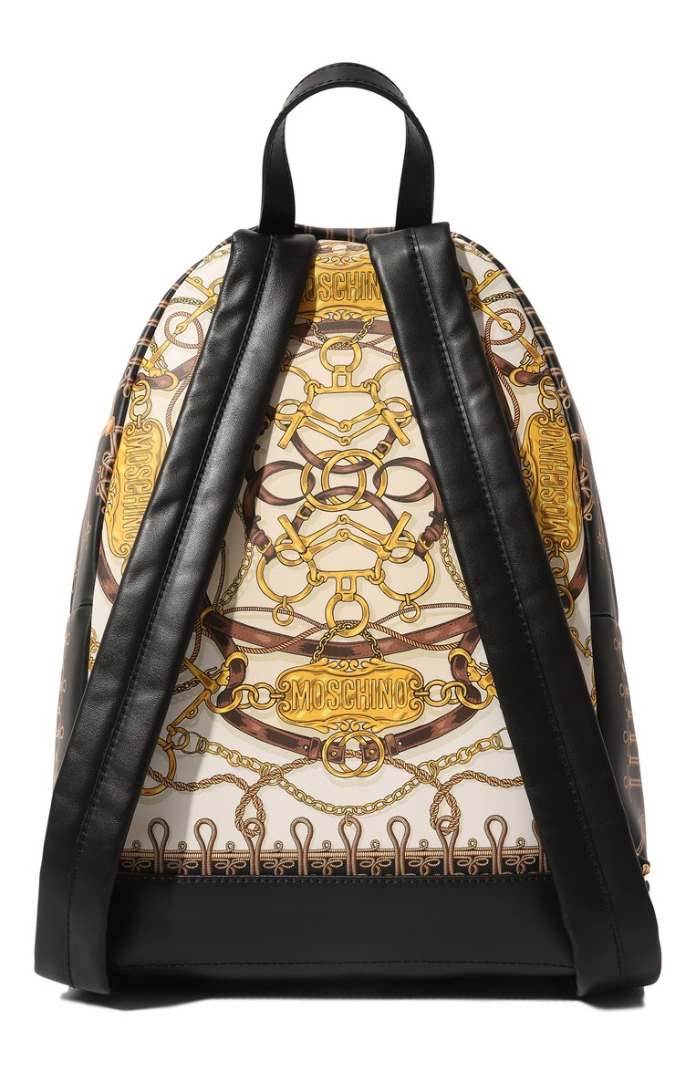 Женский рюкзак MOSCHINO бежевого цвета, арт. A7611/8023 | Фото 6 (Размер: medium; Материал: Натуральная кожа; Стили: Кэжуэл; Нос: Не проставлено)