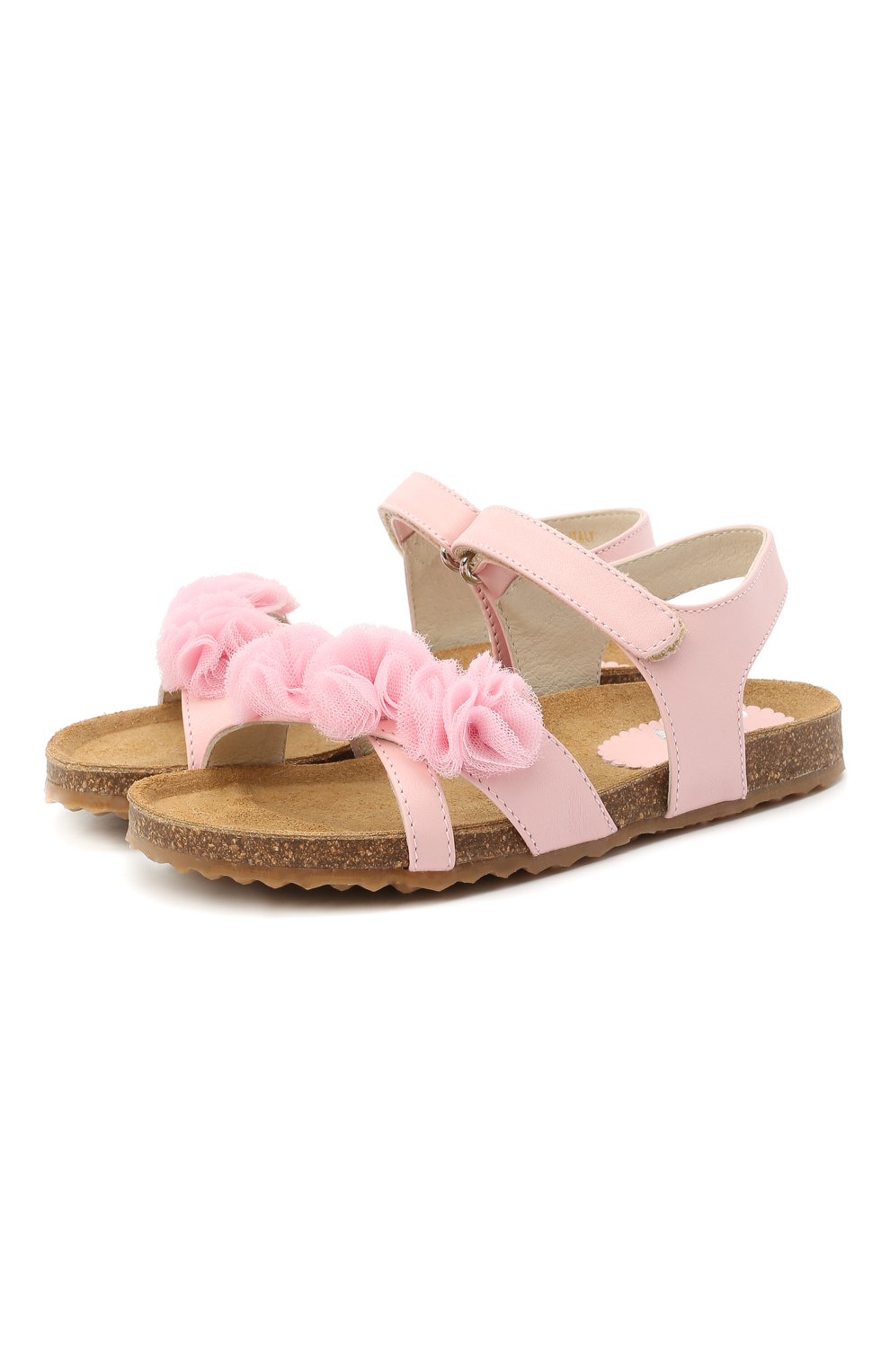 Кожаные сандалии IL GUFO розового цвета по цене 19950 руб., арт. G539/VITELL0 NAPPAC0L0RS/27-30, фото 1 Кожаные сандалии IL GUFO, арт. G539/VITELL0 NAPPAC0L0RS/27-30, фото 1