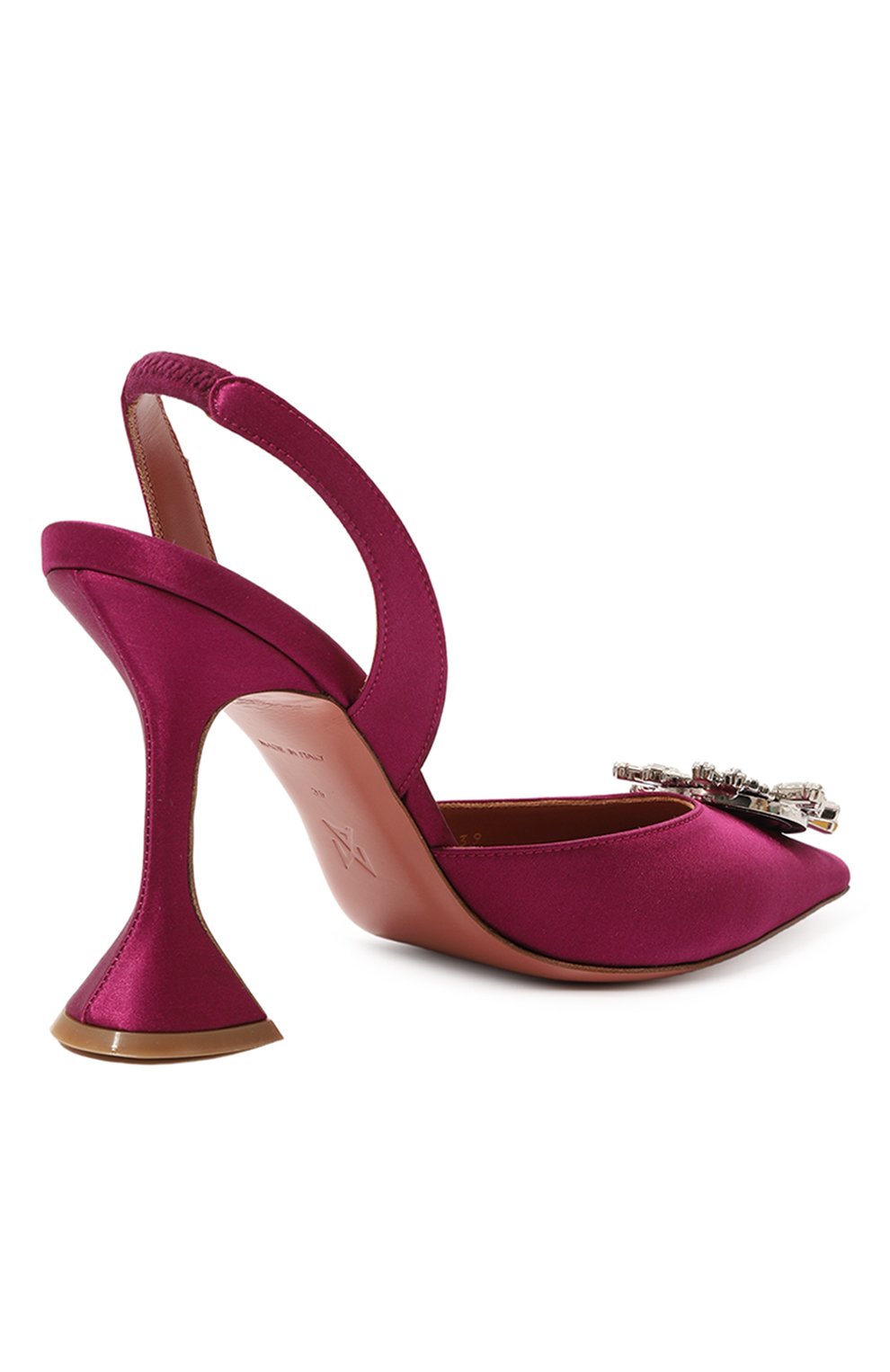 Текстильные туфли begum AMINA MUADDI, арт. BEGUM SLING/SATIN/NUDE, фото 5