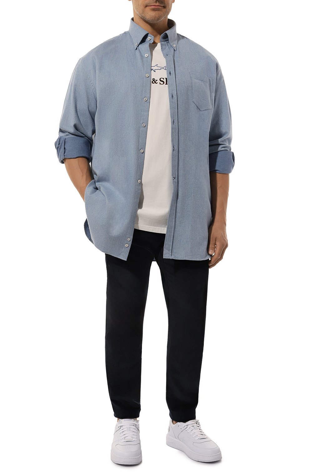 Хлопковая футболка PAUL&SHARK кремового цвета по цене 19150 руб., арт. 14311604/3XL, фото 2 Хлопковая футболка PAUL&SHARK, арт. 14311604/3XL, фото 2