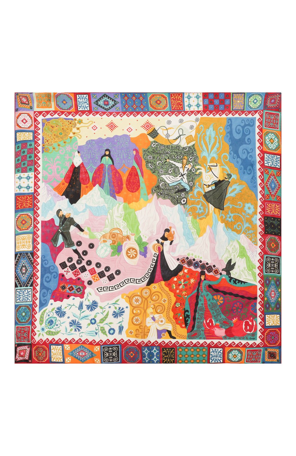 Шелковый платок кавказ GOURJI, арт. T25CAUC1, фото 4