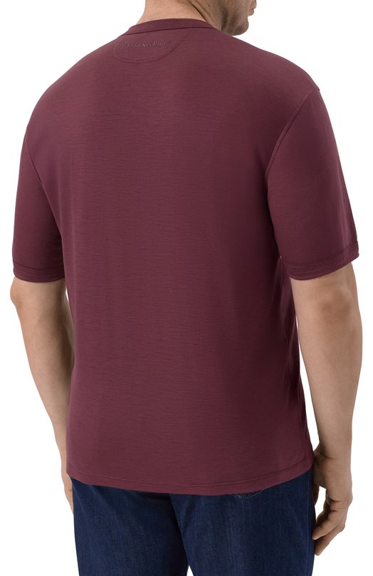 Шерстяная футболка Stefano Ricci MNH5404880/WV Бордовый  MNH5404880/WV Фото 4