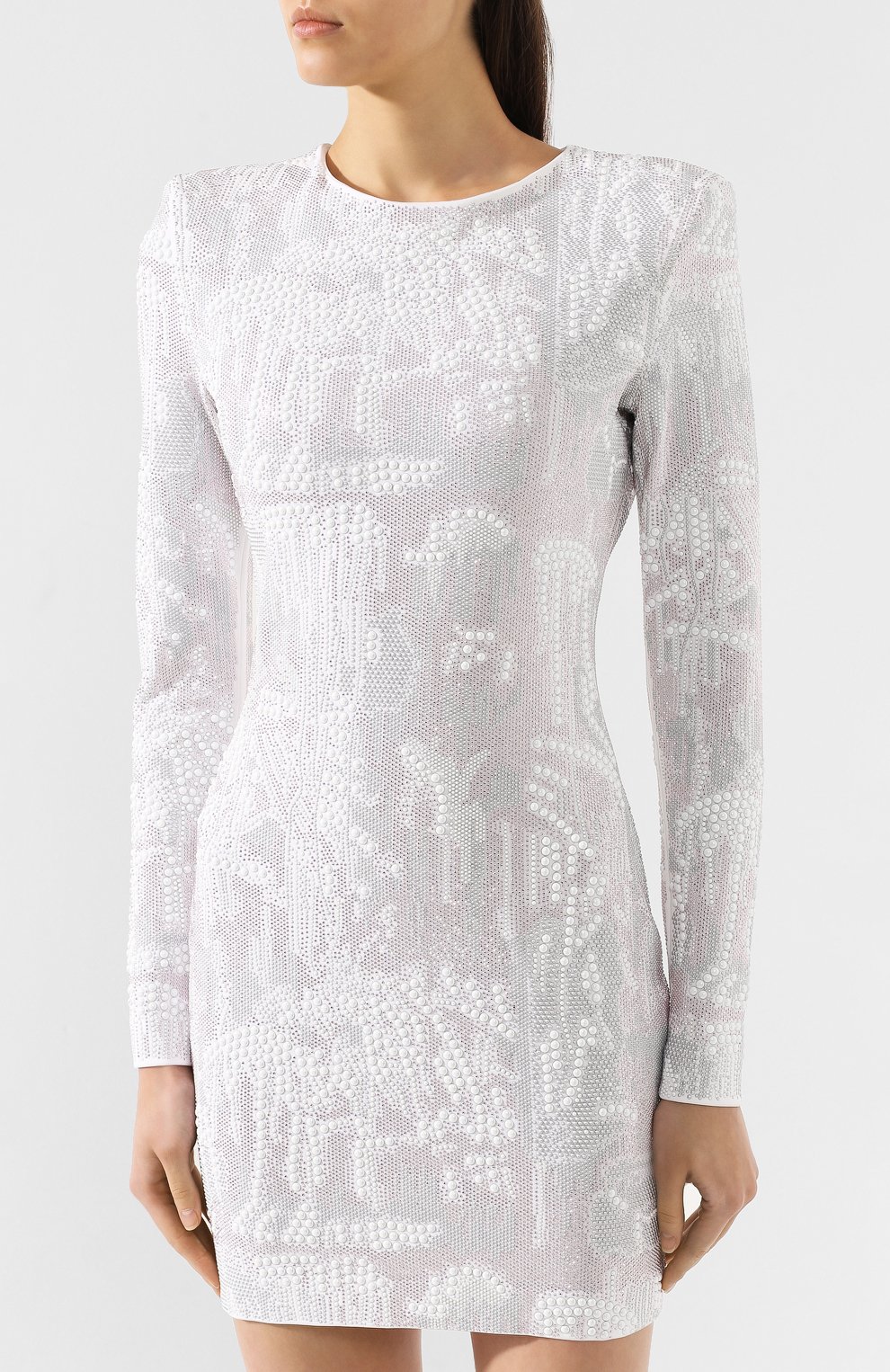 Платье из вискозы BALMAIN разноцветного цвета по цене 418000 руб., арт. SF26179/J100, фото 3 Платье из вискозы BALMAIN, арт. SF26179/J100, фото 3