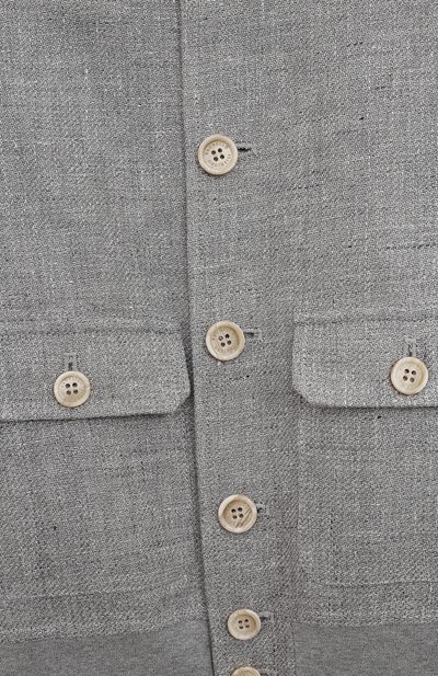 Бомбер изо льна и шерсти BRUNELLO CUCINELLI, арт. BW4820956A, фото 3