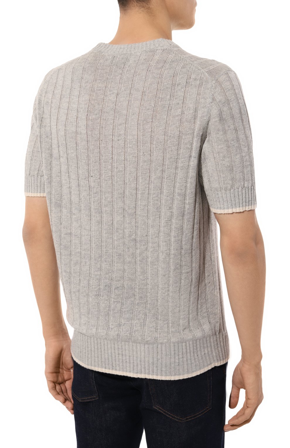 Джемпер изо льна и хлопка BRUNELLO CUCINELLI, арт. M2L70B2273, фото 4