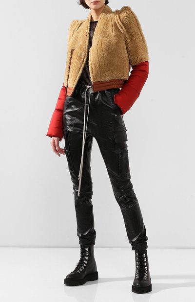 Пуховая куртка RICK OWENS бежевого цвета по цене 241500 руб., арт. R019F5795/C0M13, фото 2 Пуховая куртка RICK OWENS, арт. R019F5795/C0M13, фото 2