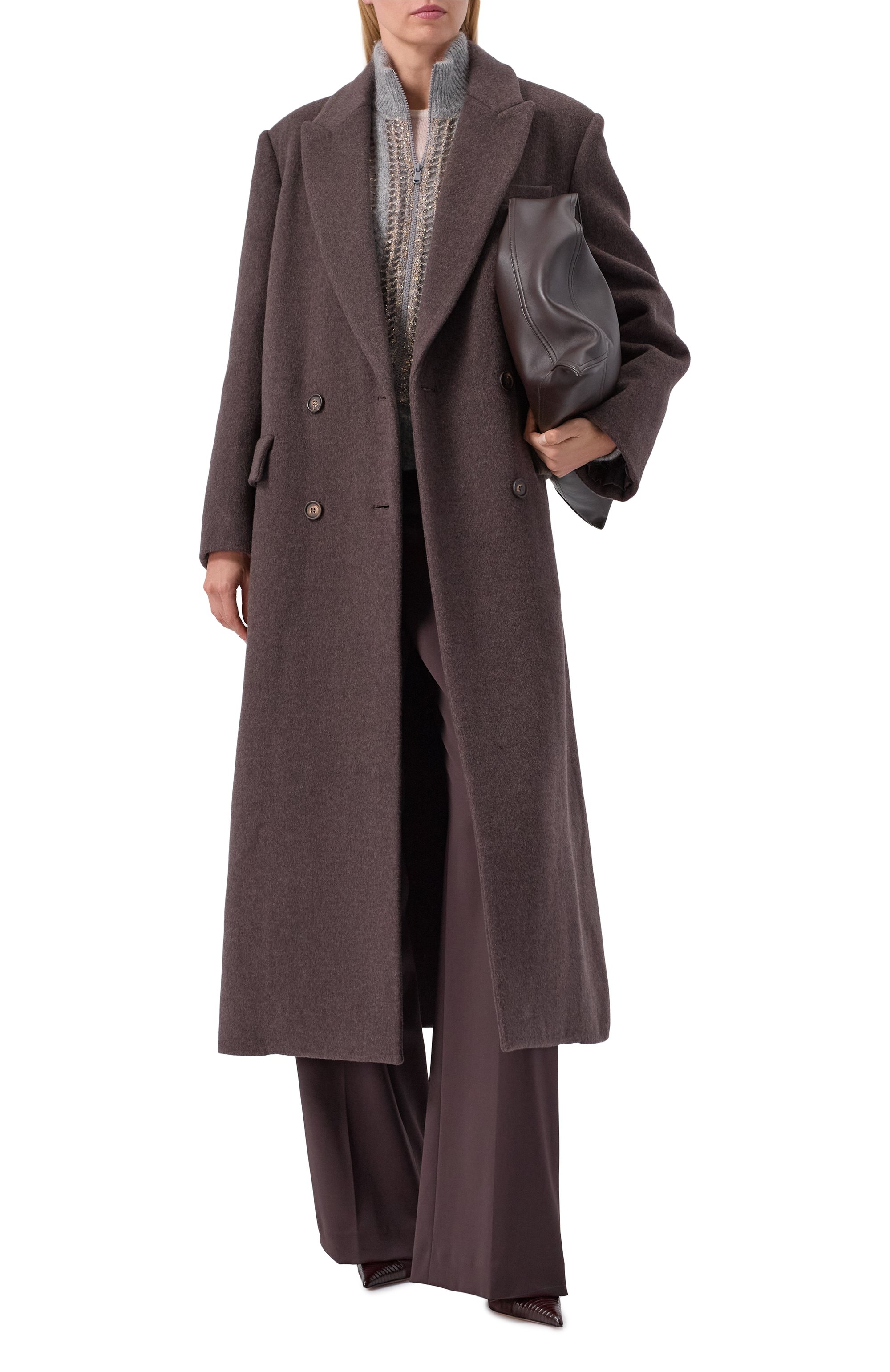 Пальто из шерсти и кашемира BRUNELLO CUCINELLI, арт. MD5329893, фото 2